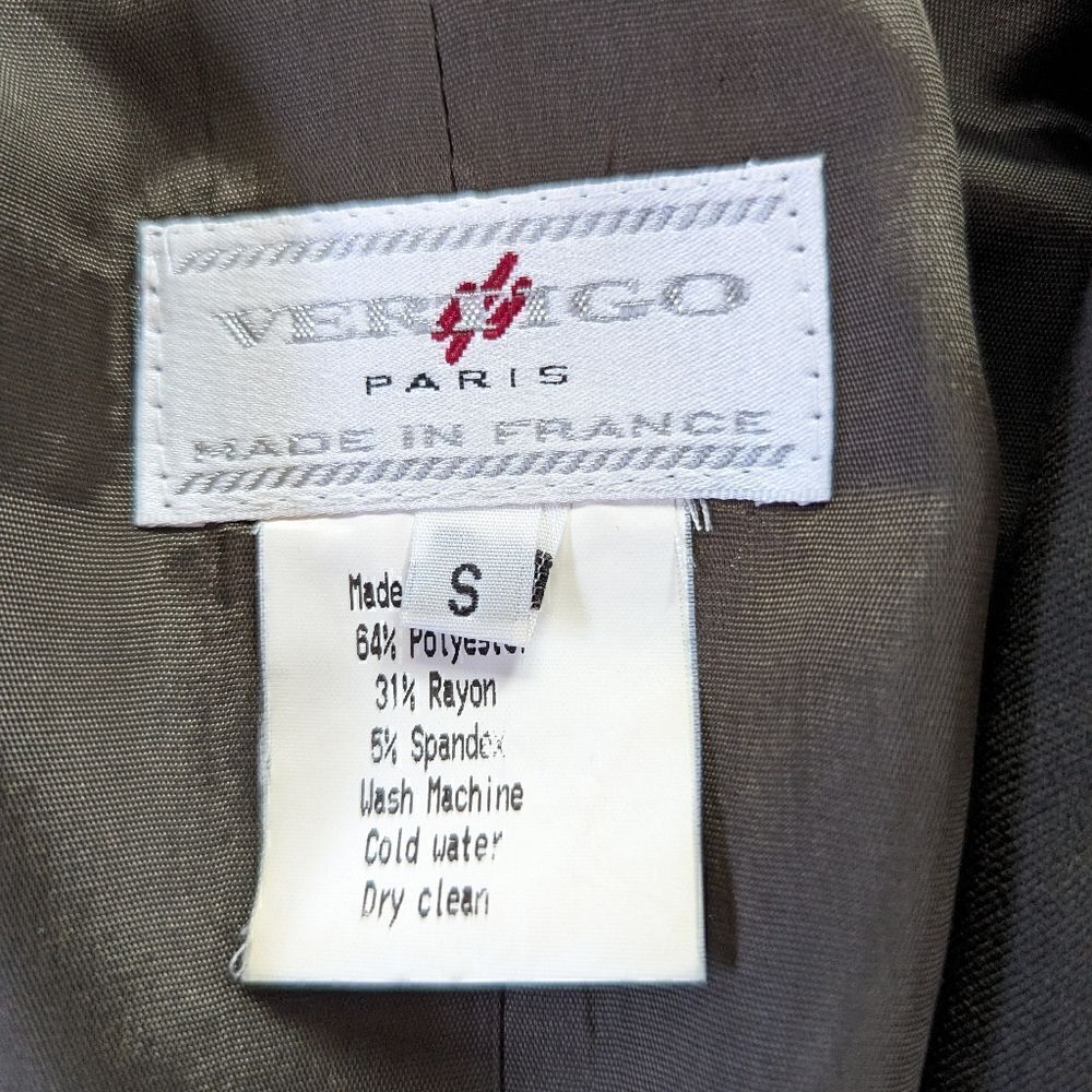 Vertigo Paris Military Dark Academia Moody  Classic Tailored Blazer SM  - Picture 2 of 10